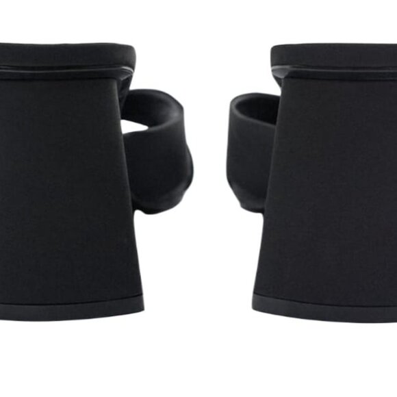 Zara HEELED CROSSED STRAP SANDALS SS22 BLACK | 2324/810 - Picture 3 of 5